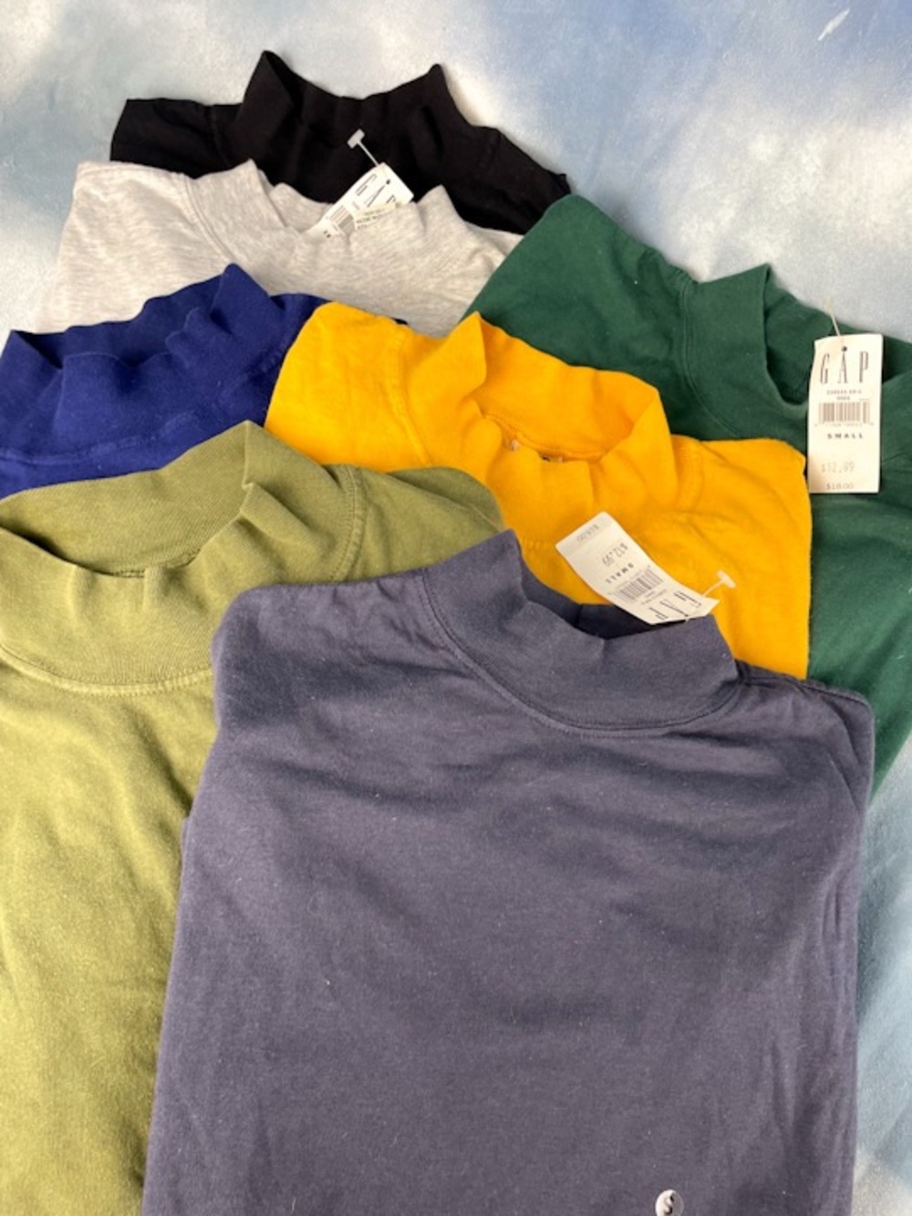 GAP vintage 90s 100% cotton mock neck long sleeve tees
